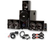 Acoustic Audio AA5160 Home 5.1 Speaker System with Bluetooth Optical Input FM and 2 Extension Cables