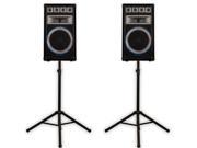 Technical Pro VRTX15 Passive Speakers and Stands 2400 Watts PA DJ Karaoke Band VRTX15SET1