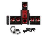 Theater Solutions TS521 Home Theater 5.1 Speaker System with Optical Input and 2 Extension Cables