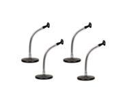Podium Pro MS3 Tabletop Microphone Stands and Mic Clips Gooseneck DJ Podcast 4 Stand Set MS3MC2 4S