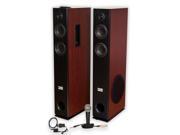 Acoustic Audio TSi500 Bluetooth Powered Floorstanding Tower Multimedia Speakers with Optical Input and Mic TSi500DM1