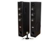 Acoustic Audio TSi450 Bluetooth Powered Floorstanding Tower Home Multimedia Speaker Pair and Mic TSi450M1