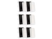 Theater Solutions TS80W In Wall 8 Speakers Surround Sound Home Theater 3 Pair Pack