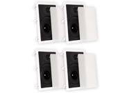 Theater Solutions TS80W In Wall 8 Speakers Surround Sound Home Theater 2 Pair Pack