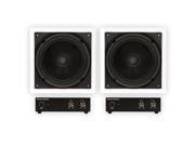 Theater Solutions TS1000 Passive 10 Home Theater In Wall 2 Subwoofers and 2 Amps Set