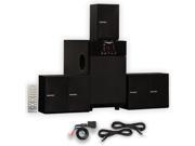 Theater Solutions TS509 Home Theater 5.1 Speaker Surround System with Bluetooth and 2 Extension Cables