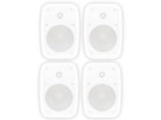 Theater Solutions TS525ODW Indoor or Outdoor Speakers Weatherproof Mountable White 2 Pair Pack