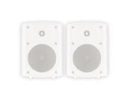 Theater Solutions TS5ODW Indoor or Outdoor Speakers Weatherproof Mountable White Pair