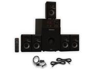 Theater Solutions TS514 Home 5.1 Speaker System with Optical Input USB FM and 2 Extension Cables
