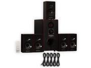 Theater Solutions TS516BT Home Theater Bluetooth 5.1 Speaker System with 5 Extension Cables