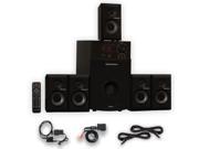 Theater Solutions TS514 Home 5.1 Speaker System with Bluetooth Optical Input and 2 Extension Cables