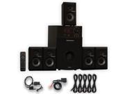Theater Solutions TS514 Home 5.1 Speaker System with Bluetooth Optical Input and 5 Extension Cables