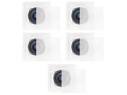 Blue Octave LS52 In Wall or In Ceiling Speakers Home Theater 2 Way Square 5 Speaker Set