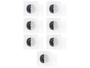 Blue Octave LS52 In Wall or In Ceiling Speakers Home Theater 2 Way Square 7 Speaker Set