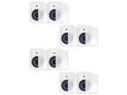 Blue Octave RW83 In Wall 8 Speakers Home Theater Surround Sound 3 Way 4 Pair Pack