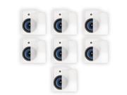 Blue Octave RW83 In Wall 8 Speakers Home Theater Surround Sound 3 Way 7 Speaker Set