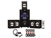 Blue Octave B53 Home 5.1 Bluetooth FM Speaker System with Optical Input and 5 Extension Cables