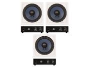 Blue Octave LW10 In Wall 10 Passive Subwoofer Speakers Home Theater 3 Sub and 3 Amp Set