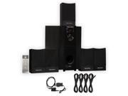 Theater Solutions TS511 Home Theater 5.1 Speaker System with Optical Input and 4 Extension Cables