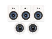 Blue Octave RH 635 In Wall and In Ceiling 6.5 Speakers Home Theater Surround Sound 5 Speaker Set