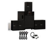 Theater Solutions TS509 Home Theater 5.1 Speaker System with Optical Input and 4 Extension Cables