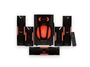 Theater Solutions TS523 Deluxe 5.1 Home Theater Speaker System with LED Lights Multimedia