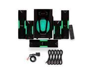 Theater Solutions TS524 Deluxe 5.1 Speaker System with LED Lights Bluetooth and 5 Ext. Cables