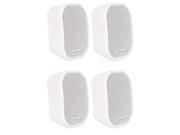 Theater Solutions TS38W Mountable Indoor or Outdoor Speakers White Bookshelf 2 Pair Pack TS38W 2PR