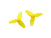 10 Pairs Kingkong 40mm 3 Blade Propeller for Racing Quacopter Yellow