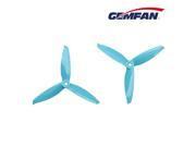 Gemfan 5152 5.1 X 5.2 3 Blade Propeller 5.0mm Mounting Hole CW CCW for Racing Quacopter Blue