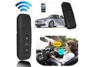 Black Slim Wireless Bluetooth V3.0 Handsfree Speakerphone Car Kit Speaker Phone Visor Clip