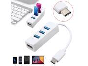USB 3 1 Type C To 4 Port USB 2.0 Hub Adapter High Speed For PC Apple Macbook 12? Inch