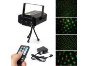 Black Mini R G Auto Voice Xmas Christmas DJ Disco Club Party LED Laser Stage Light Projector Remote