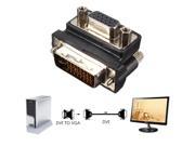 VGA Female To DVI 24 5 Male Right Angle 90 Degree Adapter Converter Dual Link