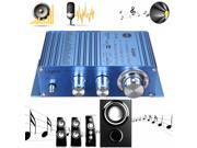 Blue Mini 2CH Hi Fi Stereo Amplifier Booster DVD MP3 Speaker for Car Motorcycle