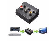 RGB Scart Female to 3 RCA Phono SVHS TV Converter Connector Adapter For DVD VCRs