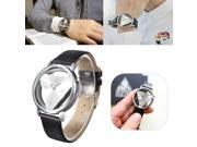 Sport Luxury Women Mens Unisex Leather Band Stainless Steel Quartz Wrist Watch Gifts