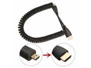 1.8M Coiled 1.4V Micro HDMI Type D Male to HDMI Male M M Converter Adapter Cable