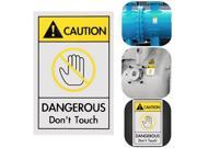 3Pcs 40x60mm Industrial Factory Safe Warning Sign Dangerous Don t touch Caution Sign