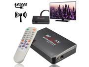 RF To AV Analog Cable TV Receiver Converter USB Remote Control Whole Rule
