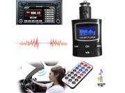 Wireless Car LCD MP3 Music Player FM Transmitter Modulator USB Charger SD Remote
