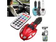 Wireless LCD Car Kit MP3 Player FM Transmitter Modulator USB TF SD Remote Control 12V