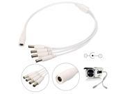 DC 1 Female to 4 Male Power Splitter Cable 5.5x2.1mm Security CCTV Camera System