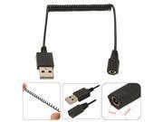 USB 2.0 A Male Plug to DC Power Jack Female 3.5mm x 1.35 mm Spiral Coiled Cable