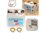 Novelty Creative Cute Bank Auto Mouse Steal Money Coin Saving Storage Box Pot Case Kids Child ChristmasXmas New Year Gift