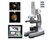Nostalgic 100 400 900x Magnification Educational LED Classic Microscope Set Home School