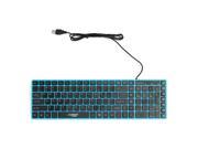 FOREU USB Wired Pro Gaming Game Office Keyboard For Laptop Desktop PC Blue