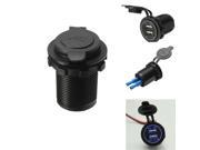 12 32V Auto Car Dual USB Charger Adapter Socket Power LED For iPhone Tablet New