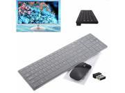 Black 2.4G Optical Desktop Wireless Keyboard and Mouse USB Receiver Kit w Cover For PC