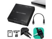 OTG USB 3.1 Type C TF SD Card Reader Adapter 3 USB 3.0 Ports Hub All in 1 Adapter for MacBook